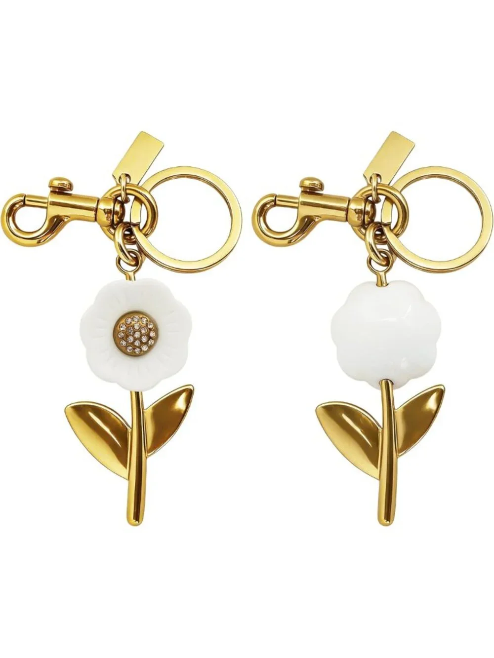 Chic C Initial Handbag Charm Keychain - Stylish Golden Purse & Wallet Accessory